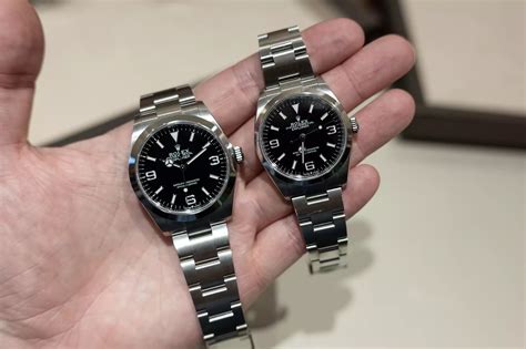 rolex explorer 36 vs 40|rolex explorer 36mm on wrist.